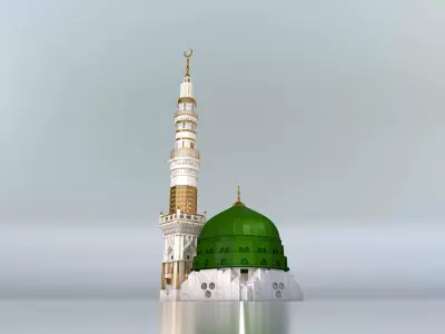 Prophets Mosque Masjid e nabvi 3D model