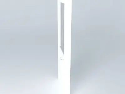 door interior half glazed 3D model