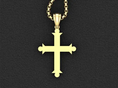 Cross Light Gold 3CP051 3DM STL 3D model
