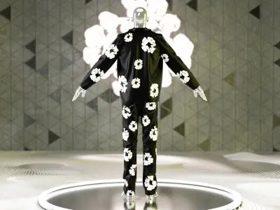 Denim Tears Jean Outfit Low-poly 3D model