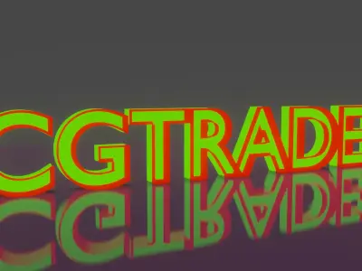 neon Text 3D model