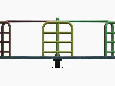 Merry-go-round carousel 07 3D model