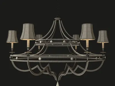 Chandelier005 chandelier with five lamps 3D model