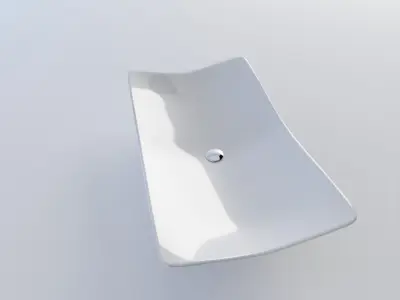 PLATTER WASHBASIN Low-poly 3D model