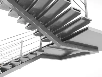      Stairs 3D model   TWO QUALITY DESIGN Low-poly 3D model
