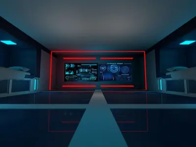 Sci Fi Bedroom 3D model purchase