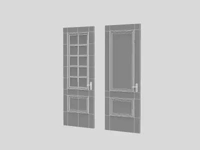 Rustic Wooden Doors - Game Ready Low-poly 3D model