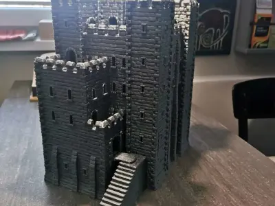 Old Norman Fort Tabletop Terrain 28 MM 3D print model