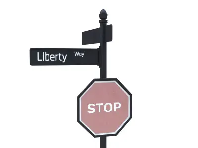 Street Sign 01 3D model