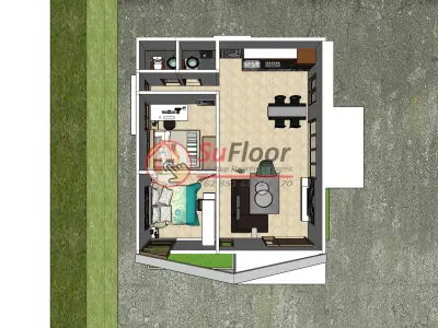 House 7x8m code 491- Sketchup 3D model 3D model 3D model