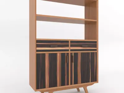 Mid-Century Modern Bookshelves 150 Oslo Low-poly 3D model