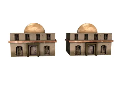 Afghan House Low-poly 3D model