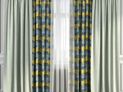 Curtain Set 169 3D model