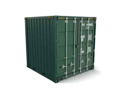 8ft Shipping Container 3D model