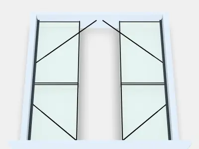 MALM Bed frame high w 4 storage boxes 1 Low-poly 3D model