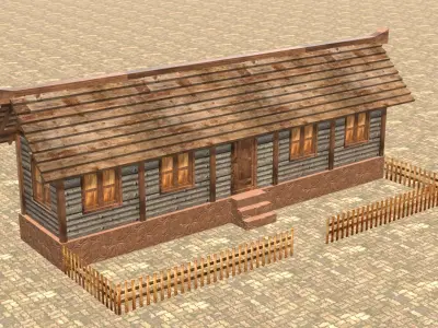 Medieval house twelve 15 Low-poly 3D model