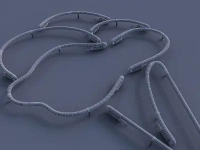 Ice Cream Neon Sign Low-poly 3D model