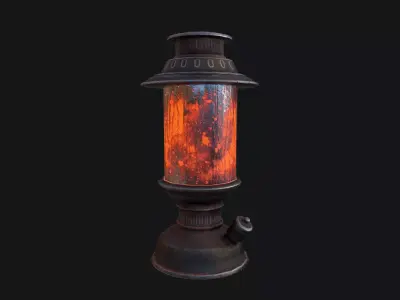 Kerosene Oil Lamp Free low-poly 3D model