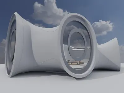 Sci fi interior  3D model 9