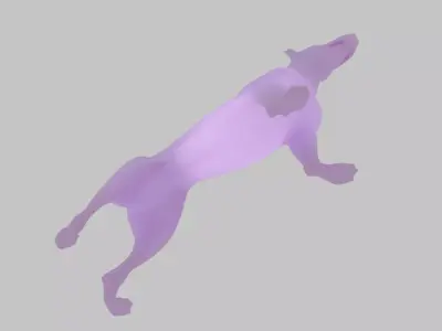 Indirect lighting for Doberman 3D model