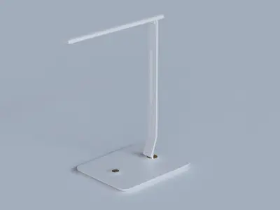 White Table LED Lamp 3D model