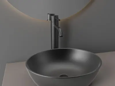 bathroom furniture set 42 3D model