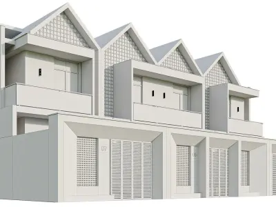 Modren house 09 Low-poly 3D model
