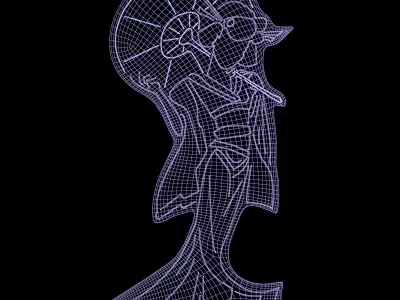 japanese girl-neon set one 3D model