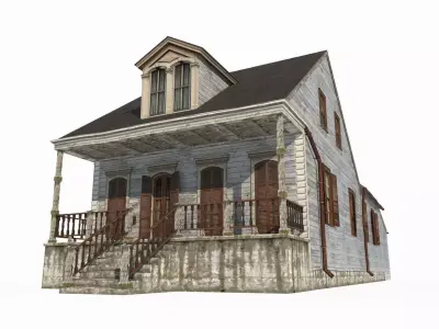 19th century architectural vintage villa 3D model