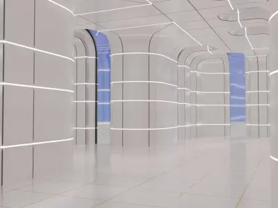 Sci Fi hall 3D model