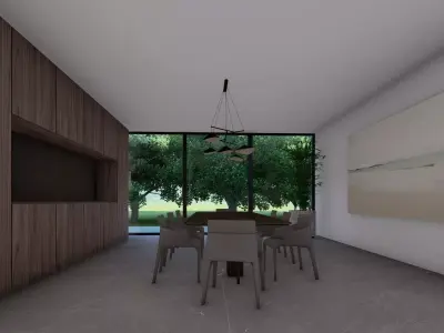 Allura Living Room Interior Design 3D model