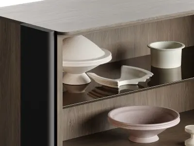 Cattelan Italia Cremona Bar Unit With Sliding Door 3D model