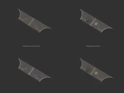Street Builder Set Low-poly 3D model