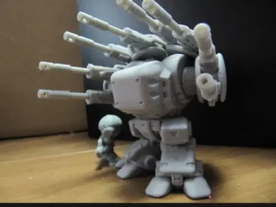 CHIBI-TECH SD - BURLEIGH-V DUO GUNPOD          3D print model