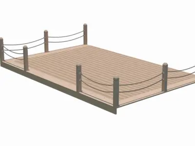 Garden Decking 3D model