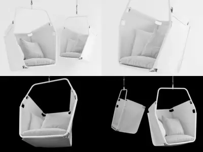 Moondance outdoor hanging chair 3D model