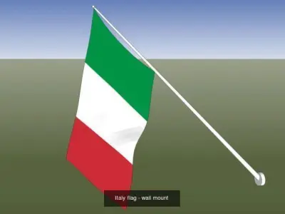 Nation flag for wall mount 3D Model Pack