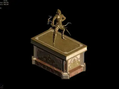 Human Ranger Area - Statue 03 3D model