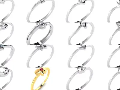 355 Light wt rings  3D Model Pack