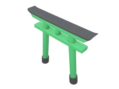 Torii v1 003 Low-poly 3D model