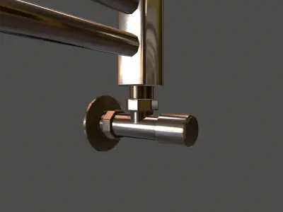 Metal Bathroom Radiator Low-poly 3D model