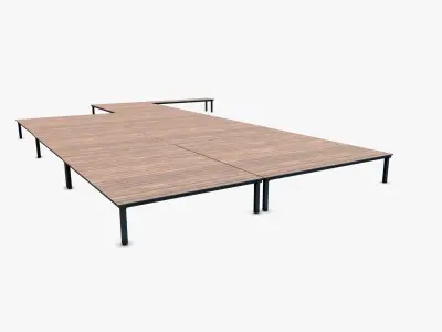 Wharf 01 Low-poly 3D model