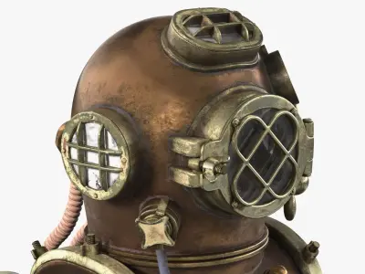  Retro Diving Air Supply Apparatus with Tanks Brass 