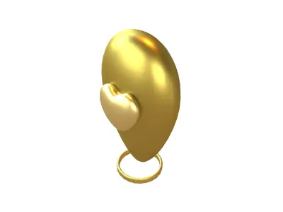 Love Location Tag Icon v1 009 Low-poly 3D model