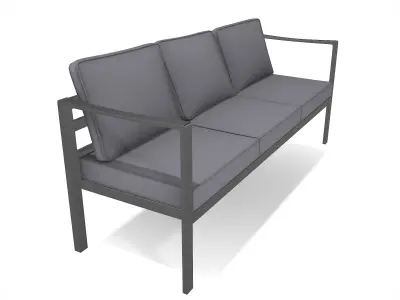 out bench sling fabric 020 Low-poly 3D model