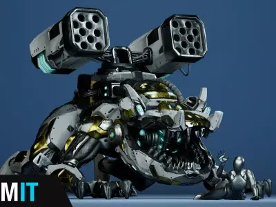 Sci-Fi Frog Low-poly 3D model