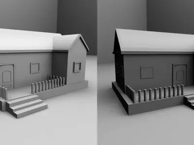 Gaming Exterior House Low-poly 3D model