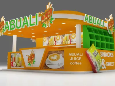 kiosk Juice Exhibition Booth - 3d Model 2018 - Vray 3D model