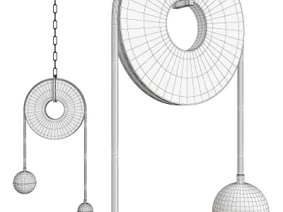  Handblown Glass Contemporary Pendant Kalin Asenov Low-poly 3D model