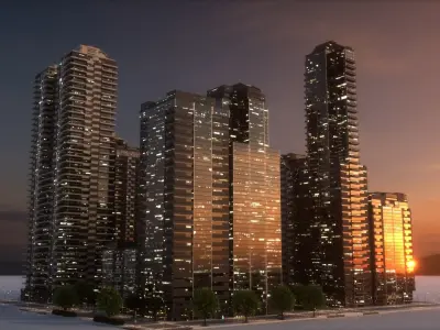 City Block Type B19 3D model